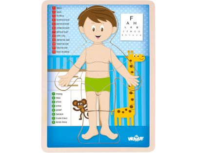 Puzzle Ľudské telo Chlapec 13 dielikov SK