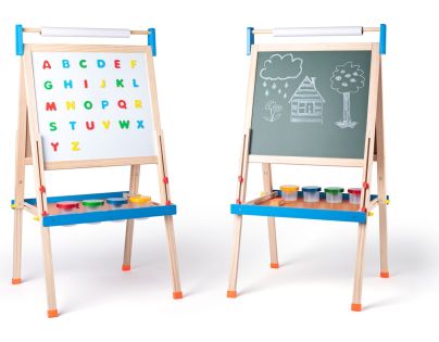 Woody Tabuľa ABC s písmenami s rolou papiera a téglikmi - Poškodený obal