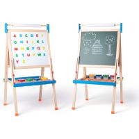 Woody Tabuľa ABC s písmenami s rolou papiera a téglikmi - Poškodený obal 2