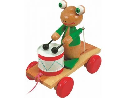 Woody Ťahací žaba s bubnom