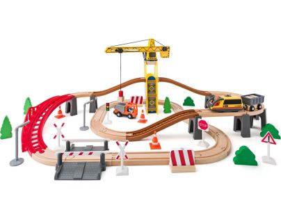 Woody Vláčikodráha so žeriavom 70 dielov