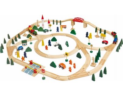 Woody 90902 - Vláčkodráha Maxi, 120 dílů