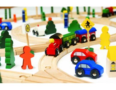 Woody 90902 - Vláčkodráha Maxi, 120 dílů