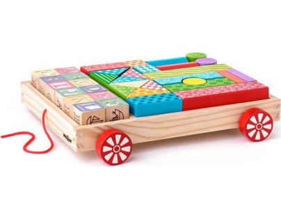 Woody Vozík s kostkami a razítky ABC - Poškozený obal