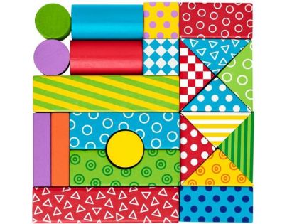 Woody Vozík s kostkami a razítky ABC - Poškozený obal