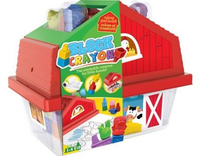 Wooky Block Crayon Domeček 18 ks pastelek