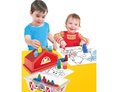 Wooky Block Crayon Domeček 18 ks pastelek