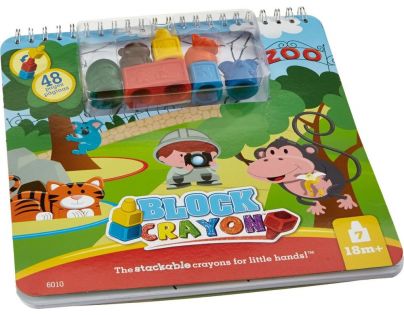Block Crayon Omaľovánky ZOO 7ks pasteliek