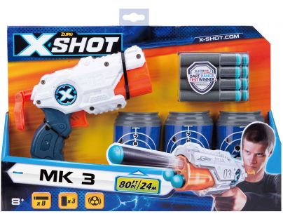 X-Shot Excel - MK 3 plechovky a 8 nábojov