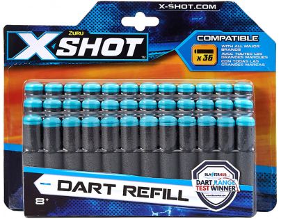 X-Shot náhradné náboje tmavé 36 ks