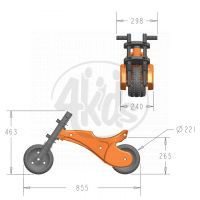 Odrážedlo Ybike motorka - oranžové 5
