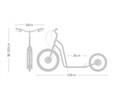 YEDOO Koloběžka Mezeq V-brake 20/16 Black/White