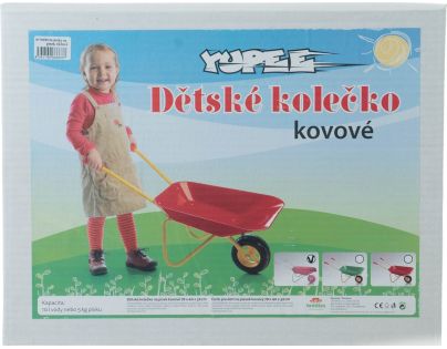 Yupee Dětské kolečko na písek kovové růžové - Poškozený obal