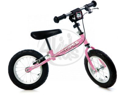 Yupee Odrážedlo s brzdou, růžové