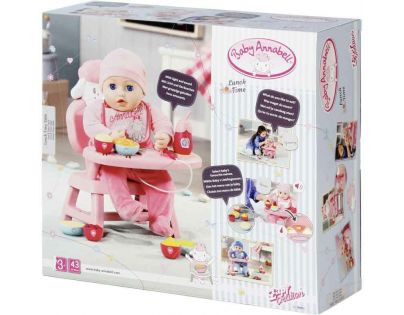 Zapf Creation Baby Annabell Jedálenská stolička sa zvukmi