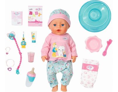 Zapf Creation BABY born Bath Soft Touch Holčička s doplňky na čištění zubů 43 cm