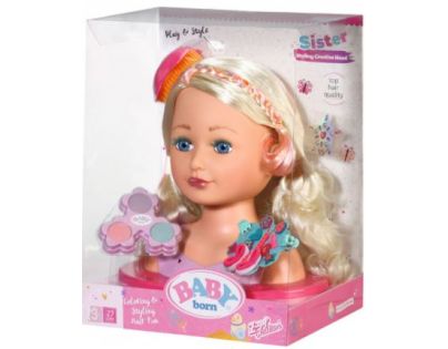 Zapf Creation Baby Born Česacia hlava s farebnými kriedami Staršie sestrička