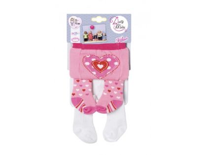 Zapf Creation Dolly Moda Pančucháče 2 ks biele a ružové pre bábiku 43 cm