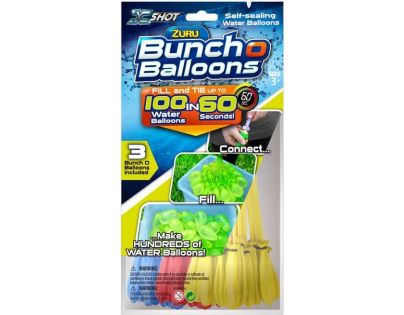 Zuru Bunch O Balloons Vodné balóniky 100ks - Modrá, červená, žltá