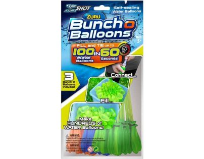 Bunch O Balloons vodné balóniky 100ks - Oranžová, modrá, zelená
