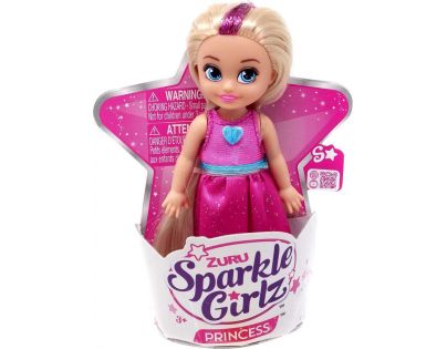 Zuru Princezná Sparkle Girlz malá v kornútku ružové šaty Blond vlasy