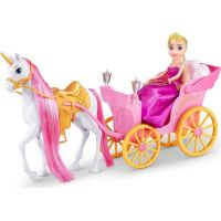 Zúru Princezná Sparkle Girlz s koňom a kočiarom růžovým