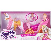 Zúru Princezná Sparkle Girlz s koňom a kočiarom růžovým 4