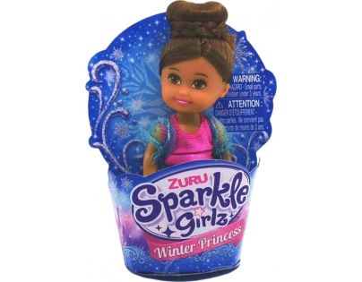 Zúru Princezná zimné Sparkle Girlz malá v kornútku Hnedé vlasy
