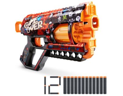 ZURU X-SHOT SKINS GRIEFER s 12 nábojmi Game Over