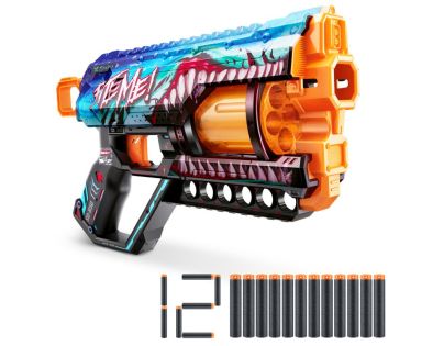 ZURU X-SHOT SKINS GRIEFER s 12 nábojmi žralok