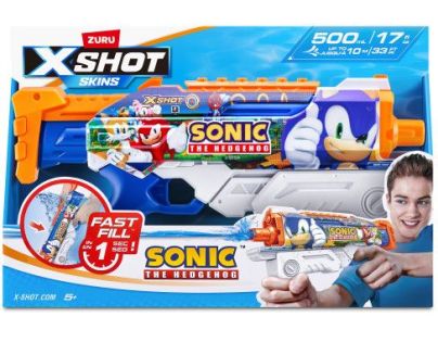 ZURU X-SHOT Vodná pištoľ SONIC the Hedgehog Fast Fill Skins