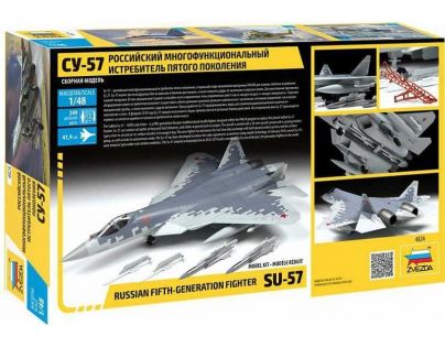 Zvezda Model Kit lietadlo Suchom SU-57 1:48