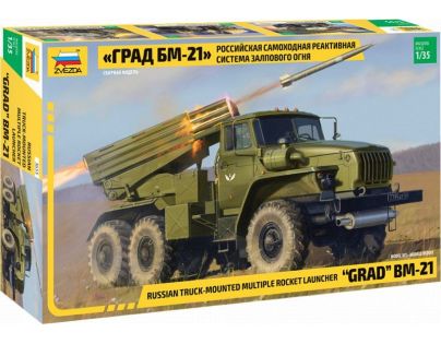 Zvezda Model Kit military BM-21 Grad Rocket Launcher 1:35