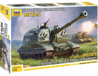 Zvezda Model Kit military MSTA-S Self Propelled Howitzer 1:72