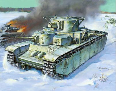 Zvezda Model Kit tank T-35 Heavy Soviet Tank 1:35