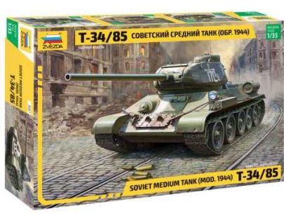 Zvezda Model Kit tank Soviet Medium Tank T-34 85 1:35