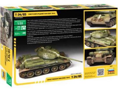 Zvezda Model Kit tank Soviet Medium Tank T-34 85 1:35