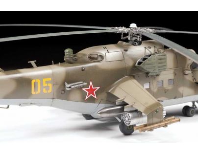 Zvezda Model Kit vrtuľník MIL-Mi 24 V VP 1:48