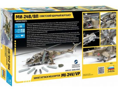 Zvezda Model Kit vrtuľník MIL-Mi 24 V VP 1:48