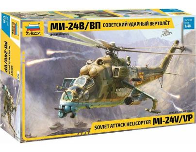 Zvezda Model Kit vrtuľník MIL-Mi 24 V VP 1:48