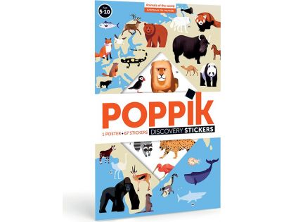 Poppik Samolepkový plagát Zvieratá sveta