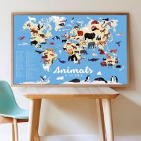 Poppik Samolepkový plagát Zvieratá sveta 2