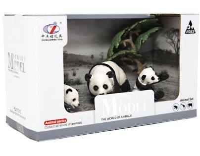 Zvieratká safari ZOO 10 cm sada 4 ks panda