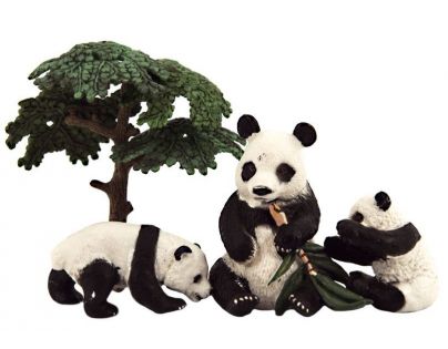 Zvieratká safari ZOO 10 cm sada 4 ks panda